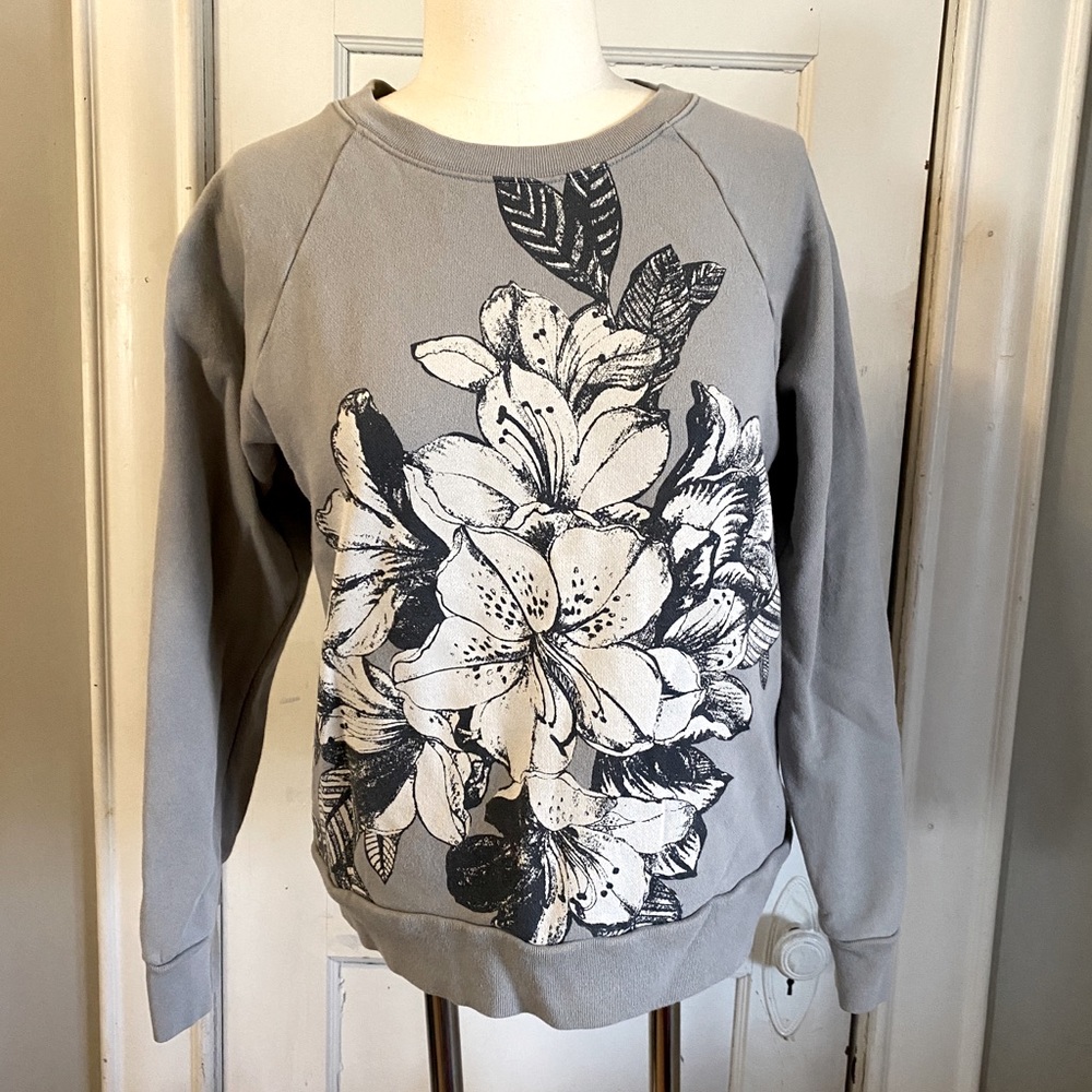 JCrew Floral Graphic Sweatshirt